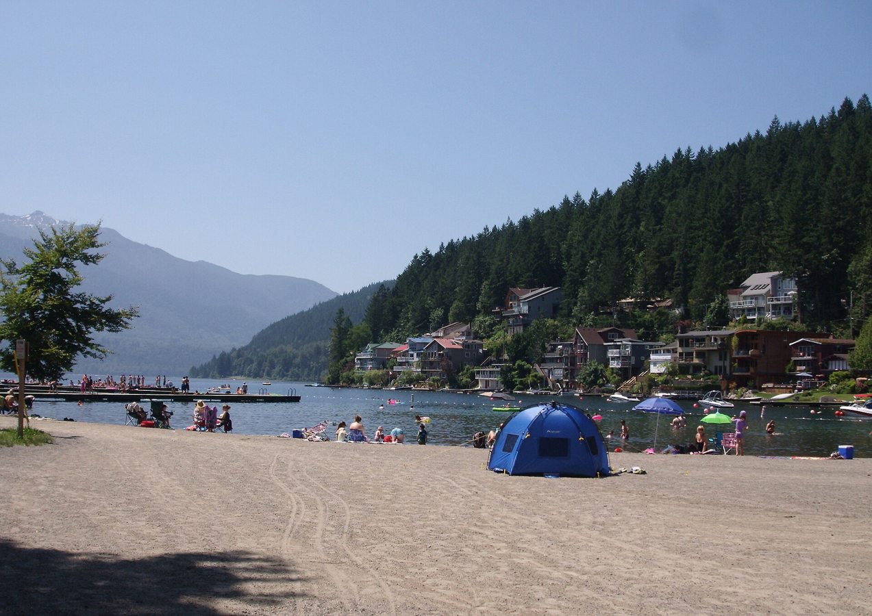 Cultus Lake, British Columbia swimming beach