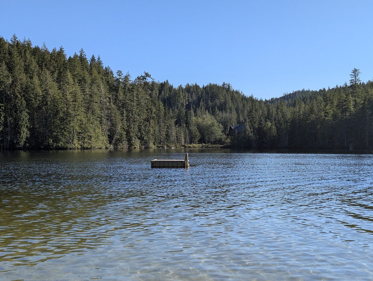 Image of Katherine Lake taken from the beach at Katherine Lake Park and Campground