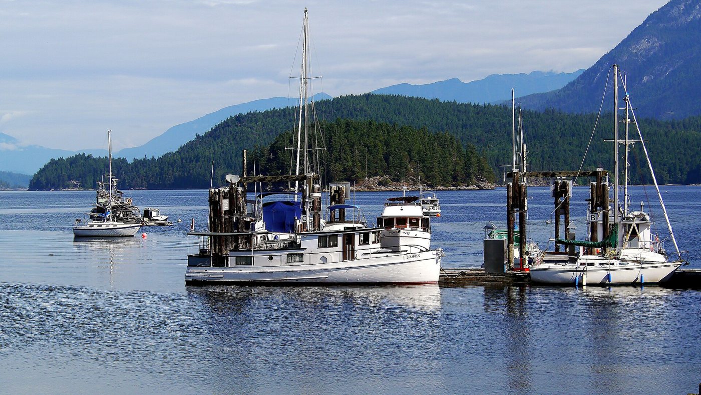 Moored in Sechelt Harbour BC